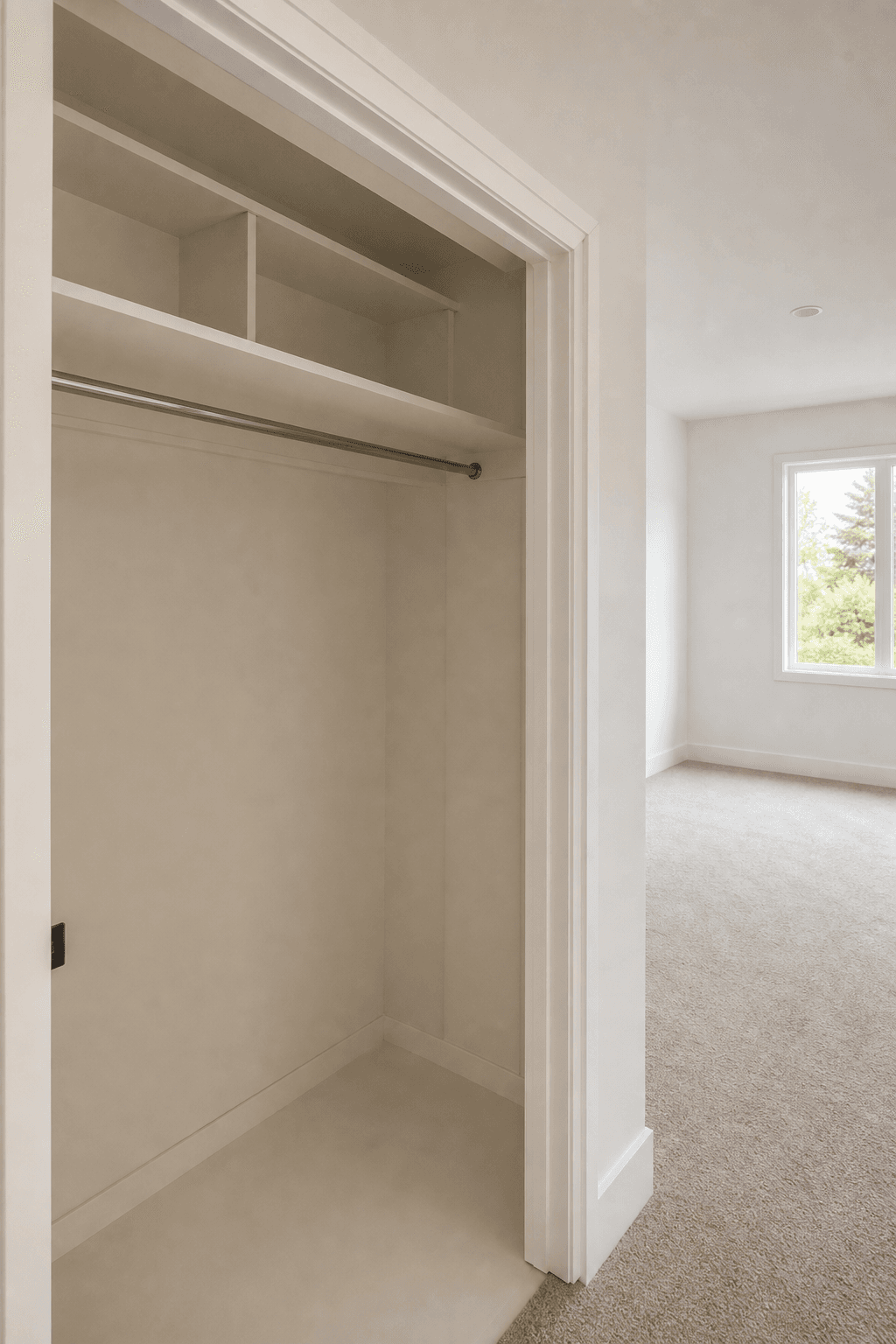 Empty closet, post move-out