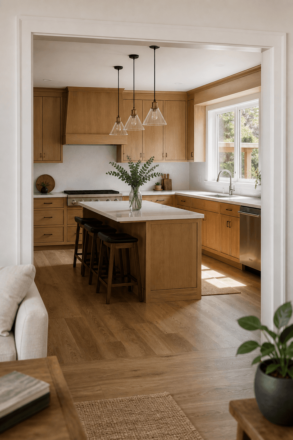 Kitchen counter, post-clean