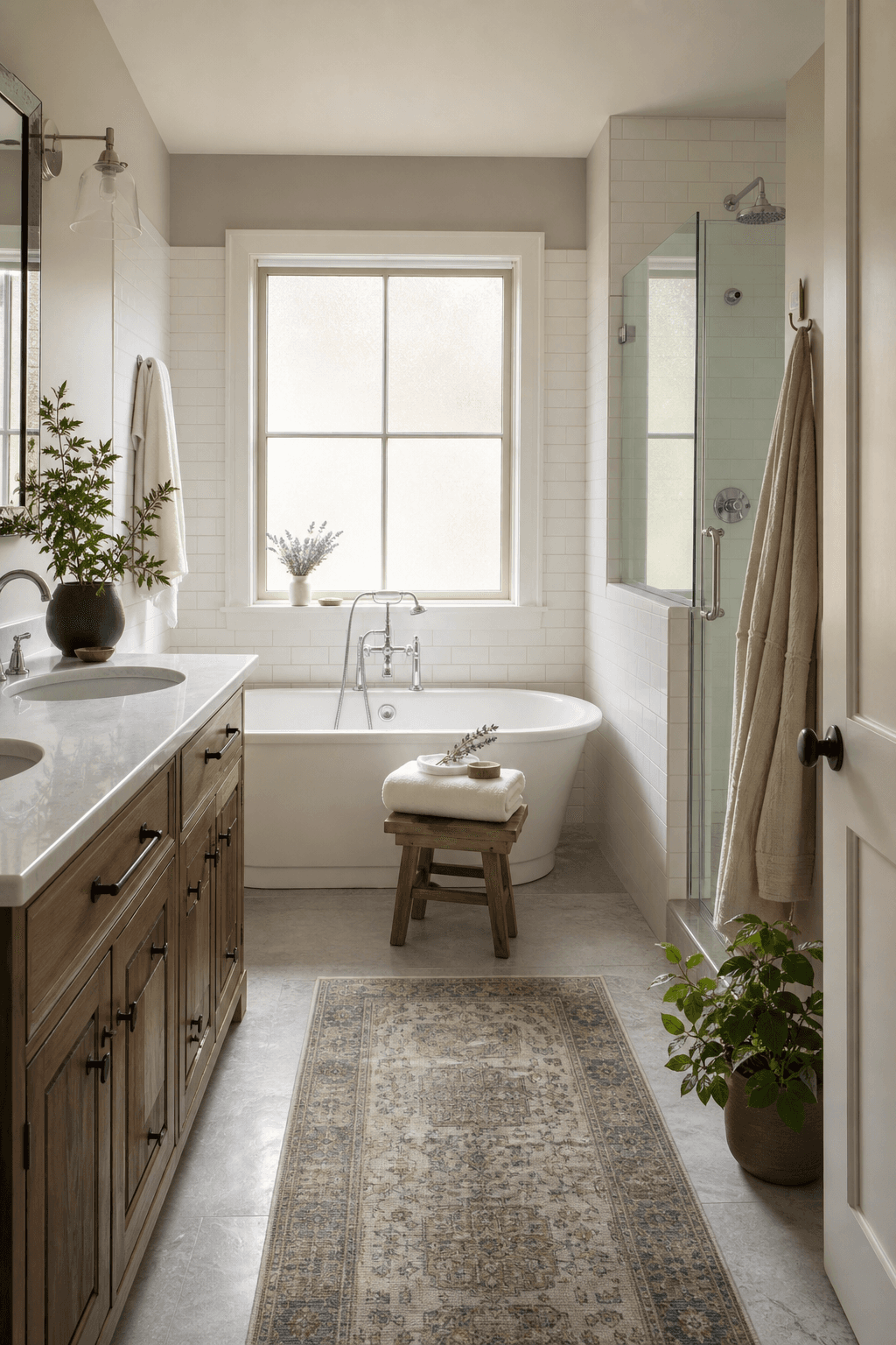 Tile + grout, before & after